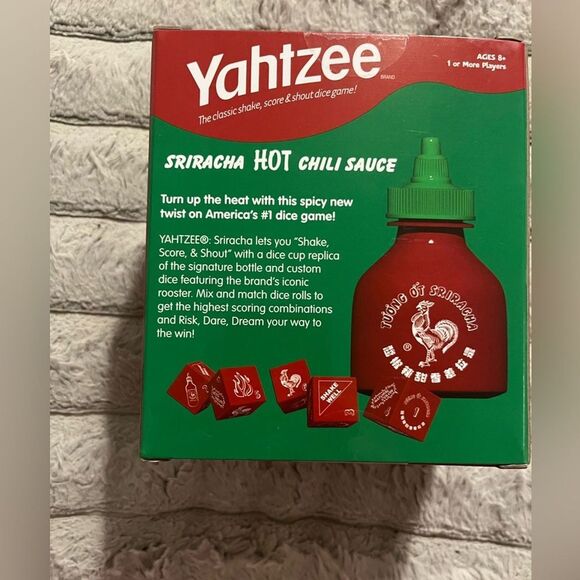 Hasbro Yahtzee Sriracha Hot Chili Sauce Game Collectable New In Box - Picture 3 of 3